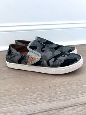New Olukai Women’s PEHUEA PA’I Slip-On Shoes In Soft Pink / Camo Size 7 US